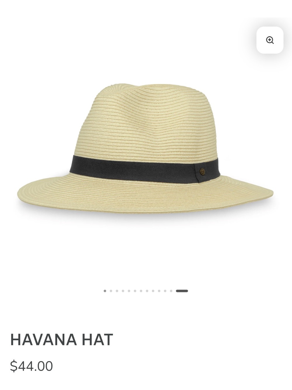 Sunday Afternoons Havana Straw Fedora Hat in Natural with Black Band